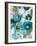 Sapphire Blooms I-Cat Tesla-Framed Giclee Print