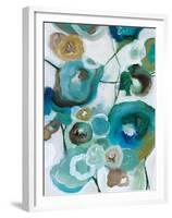 Sapphire Blooms I-Cat Tesla-Framed Giclee Print