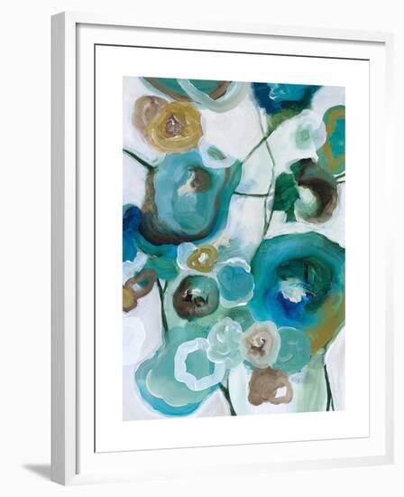 Sapphire Blooms I-Cat Tesla-Framed Giclee Print