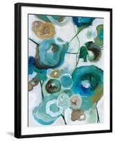 Sapphire Blooms I-Cat Tesla-Framed Giclee Print