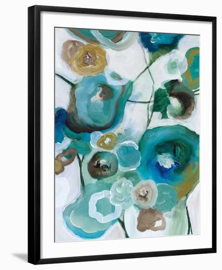 Sapphire Blooms I-Cat Tesla-Framed Giclee Print