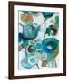 Sapphire Blooms I-Cat Tesla-Framed Giclee Print