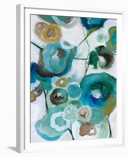 Sapphire Blooms I-Cat Tesla-Framed Giclee Print