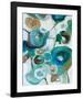 Sapphire Blooms I-Cat Tesla-Framed Giclee Print