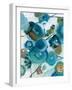 Sapphire Blooms II-Cat Tesla-Framed Giclee Print