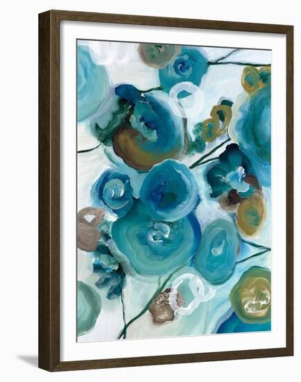 Sapphire Blooms II-Cat Tesla-Framed Giclee Print