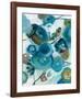 Sapphire Blooms II-Cat Tesla-Framed Giclee Print