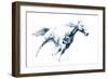 Sapphire Gallop I-Julie Chapman-Framed Art Print