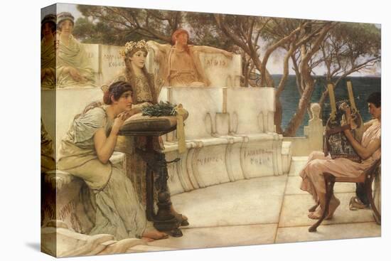 Sappho and Alcaeus, 1880-Sir Lawrence Alma-Tadema-Stretched Canvas