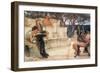 Sappho and Alcaeus-Sir Lawrence Alma-Tadema-Framed Art Print