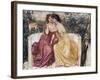 Sappho and Erinna in a Garden at Mytilene-Simeon Solomon-Framed Giclee Print