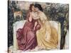 Sappho and Erinna in a Garden at Mytilene-Simeon Solomon-Stretched Canvas