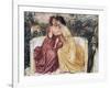 Sappho and Erinna in a Garden at Mytilene-Simeon Solomon-Framed Giclee Print