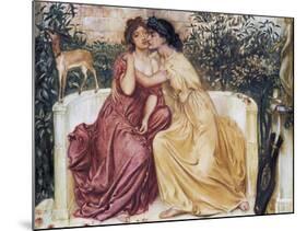 Sappho and Erinna in a Garden at Mytilene-Simeon Solomon-Mounted Giclee Print