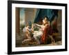 Sappho and Phaon, 1809-Jacques Louis David-Framed Giclee Print