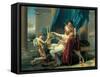 Sappho and Phaon-Jacques-Louis David-Framed Stretched Canvas