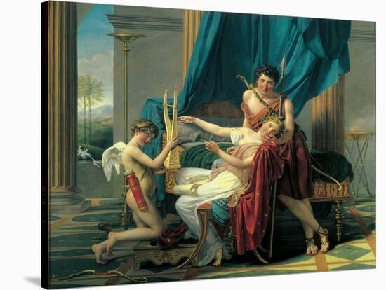 Sappho and Phaon-Jacques-Louis David-Stretched Canvas
