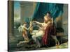 Sappho and Phaon-Jacques-Louis David-Stretched Canvas