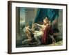 Sappho and Phaon-Jacques-Louis David-Framed Art Print