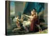 Sappho and Phaon-Jacques-Louis David-Stretched Canvas