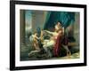 Sappho and Phaon-Jacques-Louis David-Framed Art Print