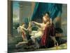 Sappho and Phaon-Jacques-Louis David-Mounted Art Print