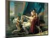 Sappho and Phaon-Jacques-Louis David-Mounted Art Print