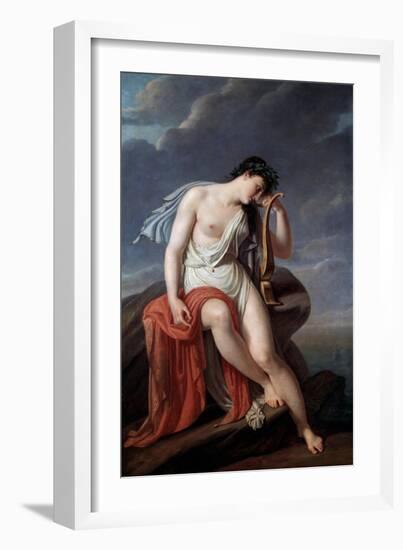 Sappho on the Lefkada's Cliff, Early 19th Century-Pierre Narcisse Guerin-Framed Giclee Print