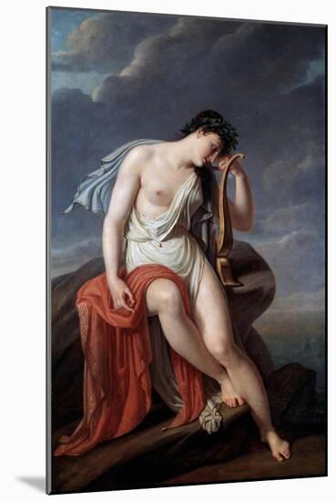Sappho on the Lefkada's Cliff, Early 19th Century-Pierre Narcisse Guerin-Mounted Giclee Print