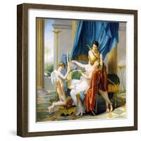 Sappho, Phaon and Cupid, 1809-Jacques-Louis David-Framed Giclee Print