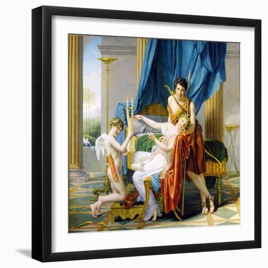 Sappho, Phaon and Cupid, 1809-Jacques-Louis David-Framed Giclee Print