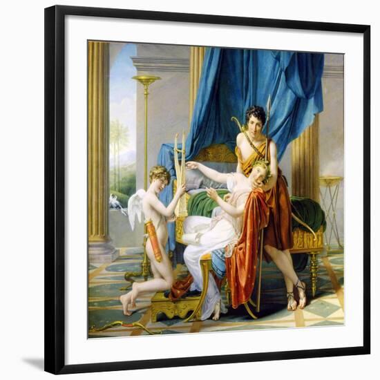 Sappho, Phaon and Cupid, 1809-Jacques-Louis David-Framed Giclee Print