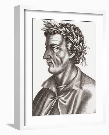 Sappho. Portrait, 16Th Century (Engraving)-Rene Boyvin-Framed Giclee Print