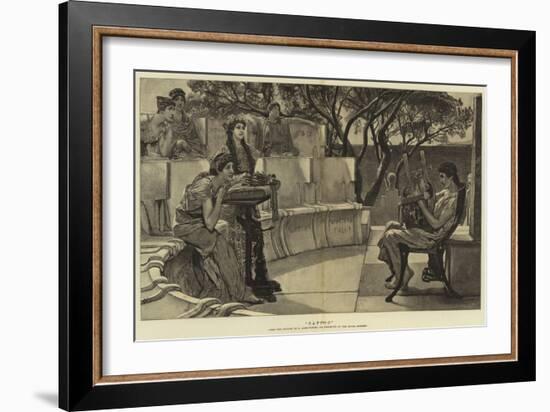 Sappho-Sir Lawrence Alma-Tadema-Framed Giclee Print