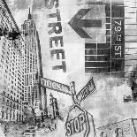 New York Intersection B&W-Sara Abbott-Art Print