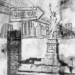 New York One Way B&W-Sara Abbott-Art Print