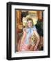 Sara and Her Dog, c.1901-Mary Cassatt-Framed Giclee Print