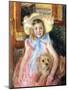 Sara and Her Dog, c.1901-Mary Cassatt-Mounted Giclee Print