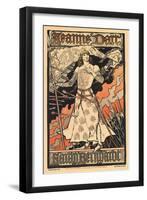 Sara Bernhardt as Joan of Arc-Alphonse Mucha-Framed Art Print