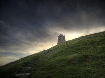 Sunset on Glastonbury Tor, Somerset, England, United Kingdom, Europe-Sara Erith-Photographic Print