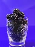 Fresh Blackberries in a Glass-Sara Jones-Stretched Canvas