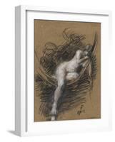 Sara, la Baigneuse-Jean Jacques Henner-Framed Giclee Print