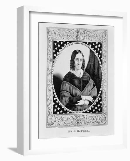 Sara Polk, 1846-N. and Ives, J.M. Currier-Framed Giclee Print