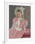 Sara Seated, Leaning on Her Left Hand-Mary Cassatt-Framed Giclee Print