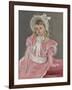 Sara Seated, Leaning on Her Left Hand-Mary Cassatt-Framed Giclee Print