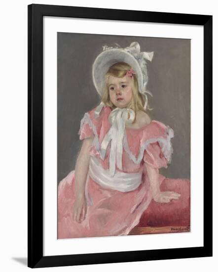 Sara Seated, Leaning on Her Left Hand-Mary Cassatt-Framed Giclee Print