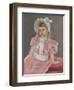 Sara Seated, Leaning on Her Left Hand-Mary Cassatt-Framed Giclee Print