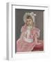 Sara Seated, Leaning on Her Left Hand-Mary Cassatt-Framed Giclee Print