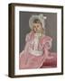 Sara Seated, Leaning on Her Left Hand-Mary Cassatt-Framed Giclee Print