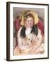 Sara with Her Dog in an Armchair, 1901-Mary Cassatt-Framed Giclee Print